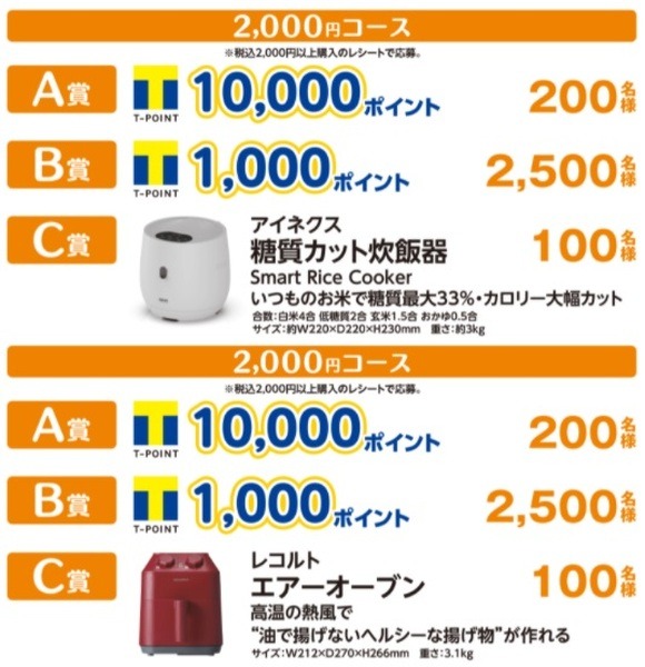 税込2,000円以上購入ならもっとすごい
