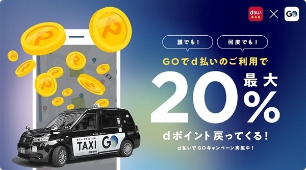 d払いで20%還元