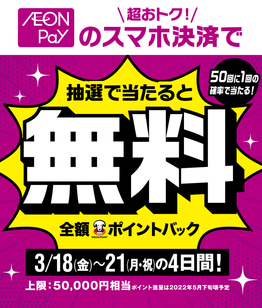抽選で全額ポイントバックされるキャンペーン