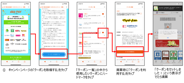 【3/31まで】auPAY(コード払い)で超お得クーポン配布中　マツキヨ1000円(税込)以上支払いで500円割引等10社以上対象