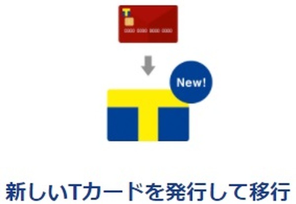 新しいTカードを発行して移行