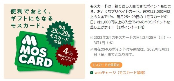 モスカードを使う