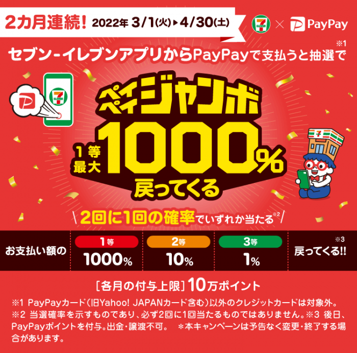 セブン-イレブンアプリからPayPayで支払う