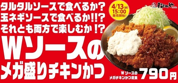 Wソースのメガ盛りチキンかつ