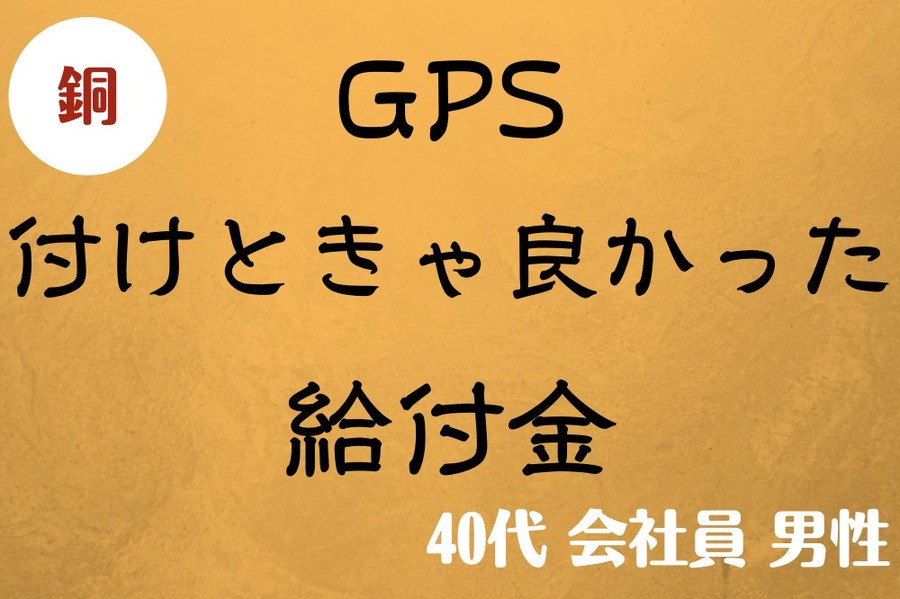 GPS付けときゃ良かった給付金