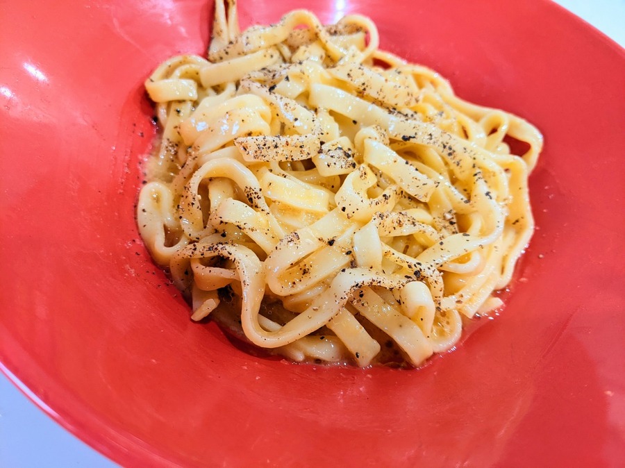 釜揚げパスタで簡単カルボナーラ