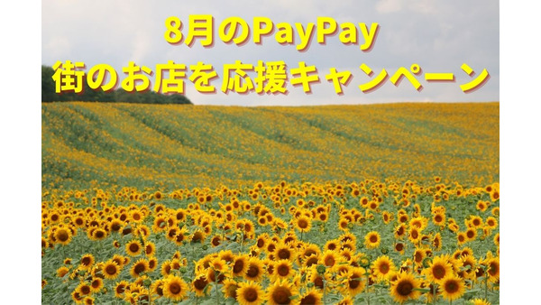 【PayPay】8月の「街のお店を応援キャンペーン」は25自治体が参加予定 画像