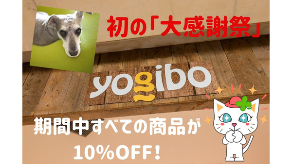 【Yogibo（ヨギボー）】7/1～初の「大感謝祭」魔法のソファをお得にゲット　キャッシュバッグ・10％OFFクーポンも配布 画像