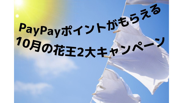 PayPayポイントが絶対にもらえる　10月の花王2大キャンペーン　筆者が考える攻略法 画像