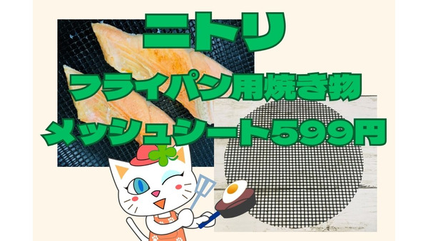 【ニトリ】フライパンを長持ちさせたい＆ダイエットしたい方必見！フライパン用焼き物メッシュシート599円を徹底検証 画像