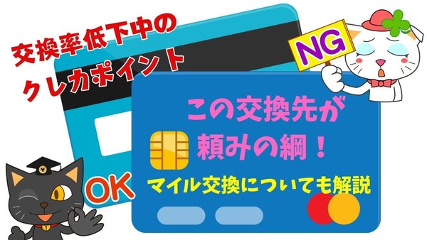 交換率低下中のクレカのポイント「この交換先が頼みの綱」　マイル交換についても解説します 画像