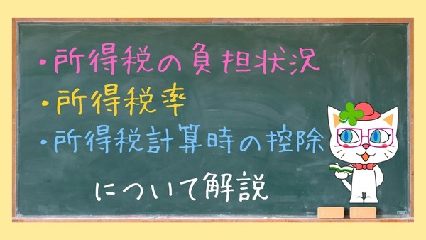 【所得税】高所得者には高い税率、低所得者には低い税率　所得上位7％ が、所得税の過半数を負担 画像