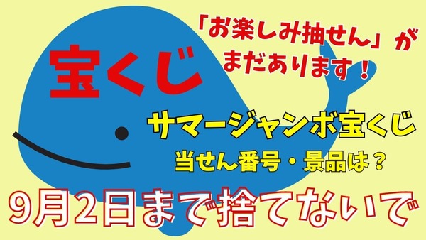 ハズレ券捨てないで！【9月2日は宝くじの日】ハズレ券の敗者復活戦 画像