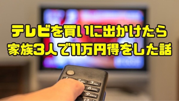 テレビを買いに出かけたら家族3人で11万円得をした　家電量販店の回線・携帯切り替えで得をするコツ 画像