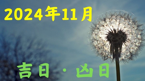 2024年11月の吉日・凶日 3つの得するキャンペーンも紹介 画像