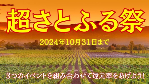 最大34％還元！「超さとふる祭（10/31まで）」3つの特典を掛け合わせて年末年始の支出をカバー 画像