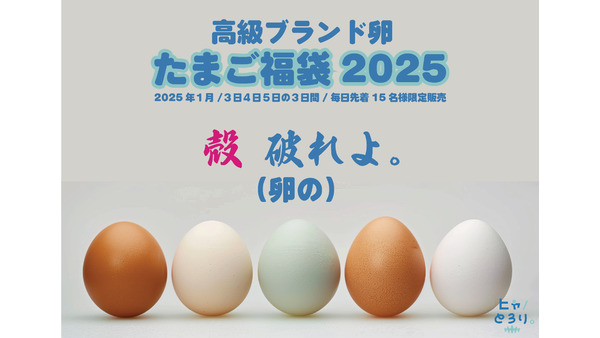 【たまご福袋2025（1/1-3）】高級ブランド卵5個と