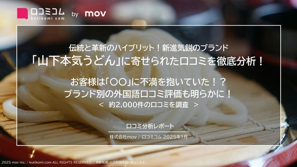 「山下本気うどん」口コミ分析結果発表 画像