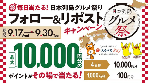 総額1,004名にえらべるPay贈呈！ローソンストア100がXキャンペーン実施中 画像