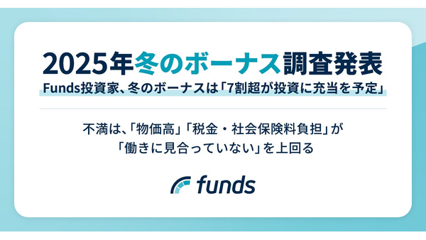 【2025年冬のボーナス調査】Funds投資家の74.2%は投資に充当 画像