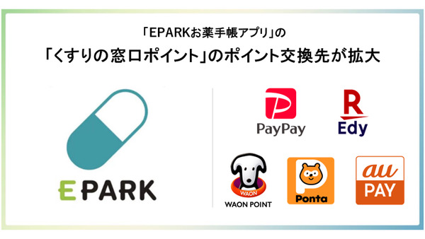 700万DL突破のお薬手帳アプリ！くすりの窓口ポイントからのポイント交換先が5つ追加 画像
