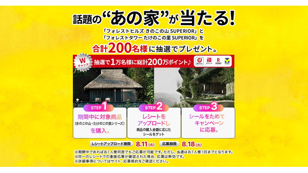 明治きのこの山・たけのこの里の購入でバーチャル物件やポイントが当たる？ 画像