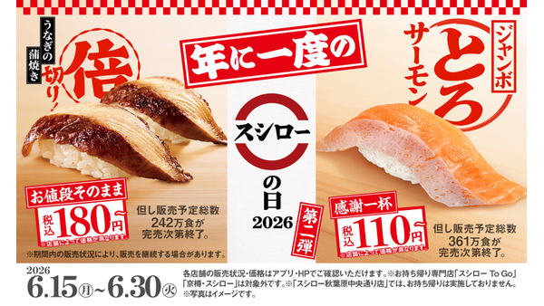 スシローの日2026第二弾で110円からジャンボ寿司を堪能しよう