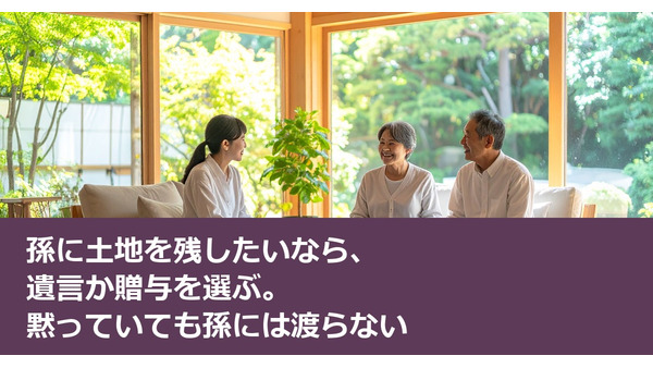 孫に土地を残したいなら、遺言か贈与を選ぶ。黙っていても孫には渡らない 画像