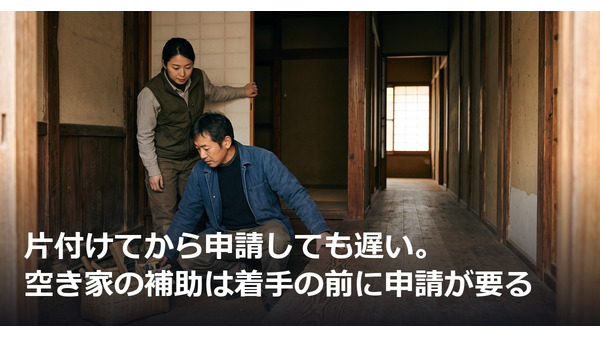 片付けてから申請しても遅い。空き家の補助は着手の前に申請が要る 画像