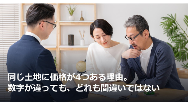 同じ土地に価格が4つある理由。数字が違っても、どれも間違いではない 画像