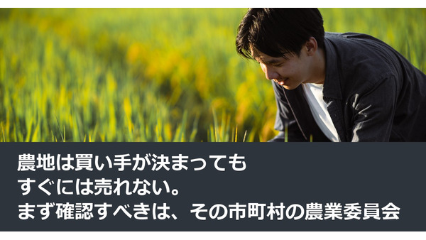 農地は買い手が決まってもすぐには売れない。まず確認すべきは、その市町村の農業委員会 画像