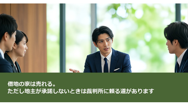 借地の家は売れる。ただし地主が承諾しないときは裁判所に頼る道があります 画像