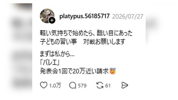 「軽い気持ちで始めたら、酷い目にあった」5歳の娘のバレエ、発表会1回で20万円近い請求に共感の声 画像