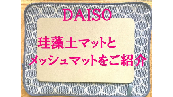 100均ダイソーの「珪藻土マット」は水切りに大活躍　筆者愛用の「メッシュマット」と一緒にご紹介 画像