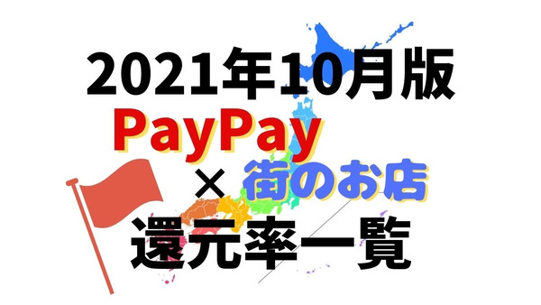 【PayPay】10月「街のお店を応援キャンペーン」に22の自治体　還元率と上限一覧 画像