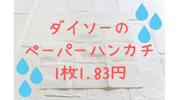 外出先の手洗いにダイソーの「ペーパーハンカチ」1枚1.83円　使い心地とコスパをチェック 画像