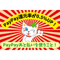PayPay還元率が0.5%アップ！