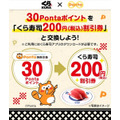 （8/31までに交換）「30Pontaポイント→くら寿司200円引き券」に交換可能