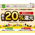 セブン銀行ATM → 楽天キャッシュチャージ＆利用で最大20%還元