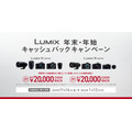 パナソニック、ミラーレス一眼LUMIXのキャッシュバック11/14~1/12