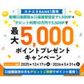 カテエネBANKが電気・ガス料金最大5%還元へ！最大5,000ポイントキャンペーンなども