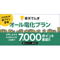 楽天でんき「オール電化プラン」開始!基本料金0円&最大7,000ポイント還元