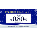 住信SBIネット銀行が円定期預金年0.80%キャンペーン！Xで1,000円ギフトも当たる