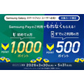 【三井住友カード】Samsung PayのVisaタッチ決済で最大1,000ポイント還元