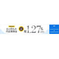 【auじぶん銀行】6ヶ月もの円定期預金の特別金利キャンペーン 年1.27%を提供