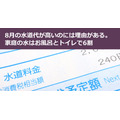 8月の水道代が高いのには理由がある。家庭の水はお風呂とトイレで6割