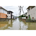 浸水した住宅地