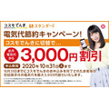コスモ電気の初月3000円割引キャンペーン