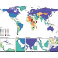 世界各国の人口の減少の図