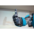 <p>Hi-tech robot hand gesture meaning okay</p>